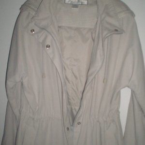 Womens Khaki Rain Jacket with Hood
